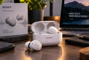 Fone bluetooth com cancelamento de ruído