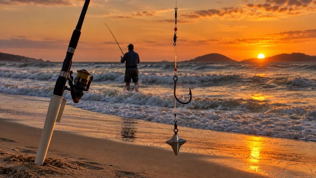 pesca de praia arrebentação anzol terminal